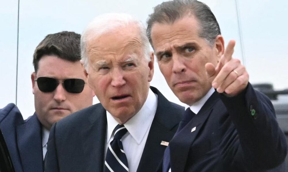 Biden embraces son Hunter after his felony conviction in airport photo op