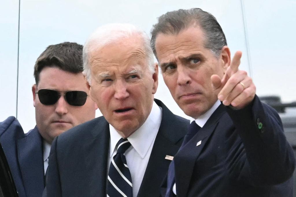 Biden embraces son Hunter after his felony conviction in airport photo op