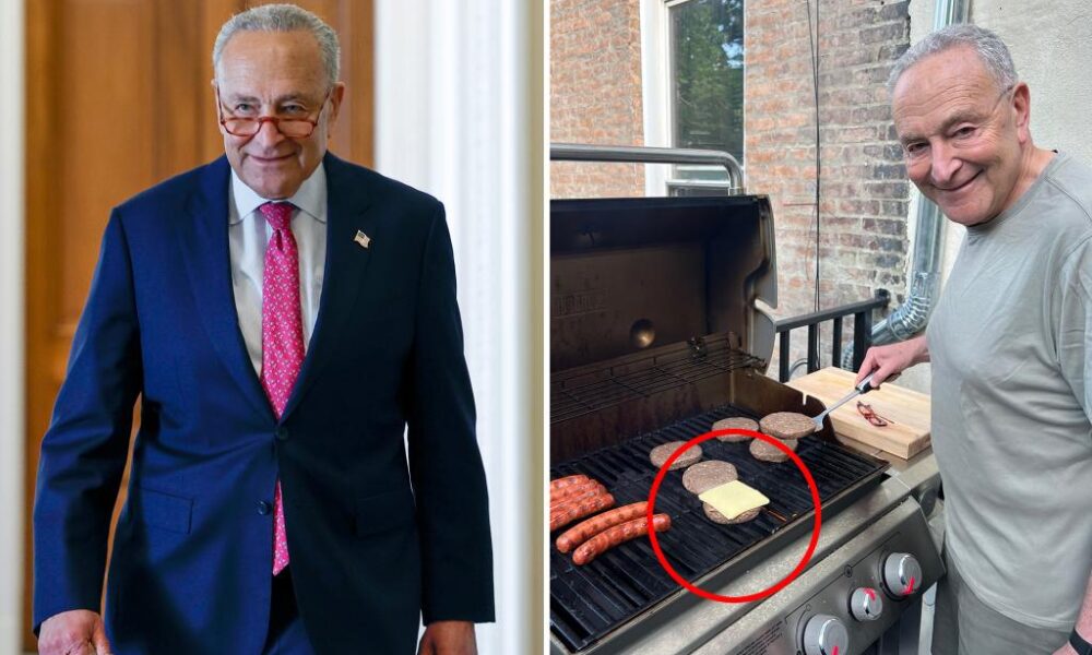 Chuck Schumer deletes Father's Day photo tweet in front of grill after critics slam his spatula skills