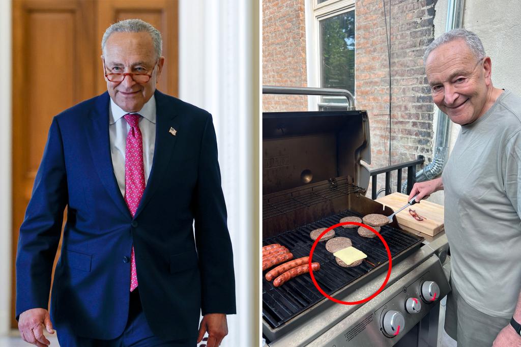 Chuck Schumer deletes Father's Day photo tweet in front of grill after critics slam his spatula skills