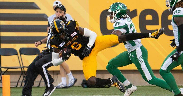 Hamilton Ticats blow late lead, lose 33-30 to Roughriders - Hamilton