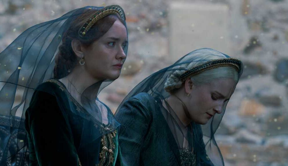 Olivia Cooke and Phia Saban in House of the Dragon