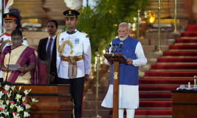 Modi, Striking a Modest Tone, Is Sworn In for a Third Term