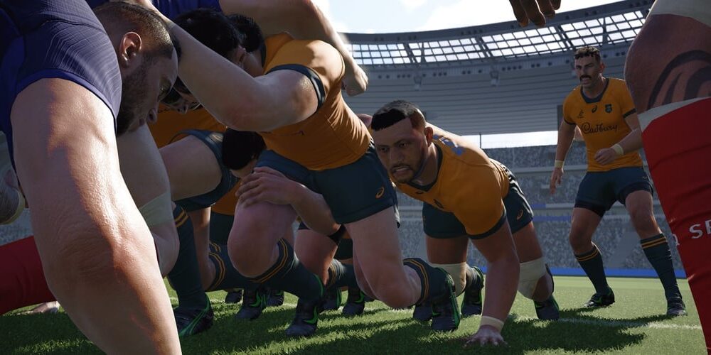 Rugby 25 header scrum