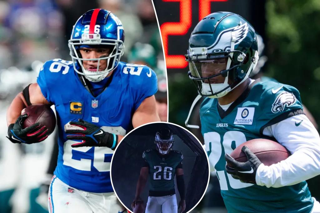 Saquon Barkley shown in full Eagles uniform for first time