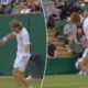 Andrey Rublev hits himself with racket in Wimbledon meltdown