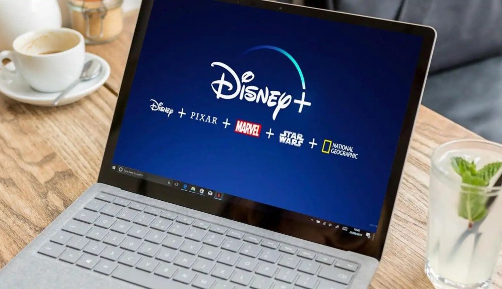 Disney+ on a laptop screen