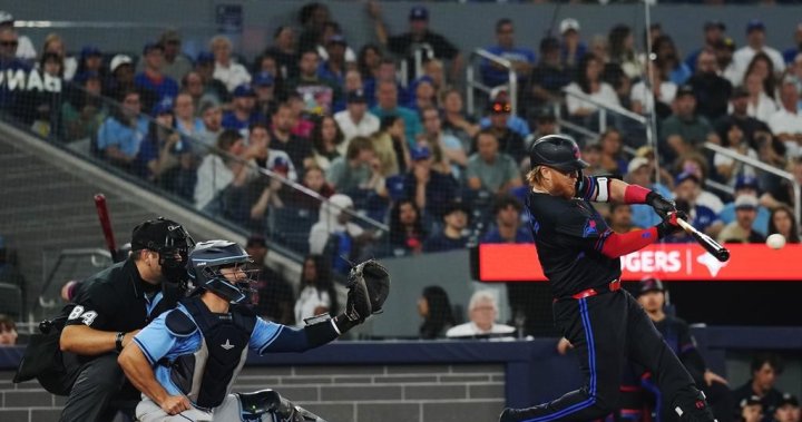 Jays sting Rays 6-3 with a four-run eighth inning