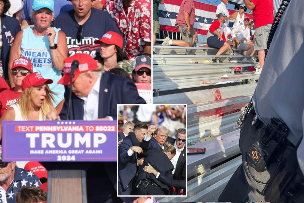 Witnesses describe mayhem as sniper takes aim at Trump, killing at least one audience member