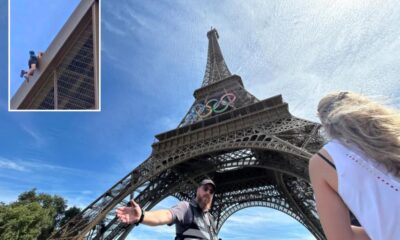 Man seen climbing the Eiffel Tower, sparks evacuation hours before Olympics closing ceremony