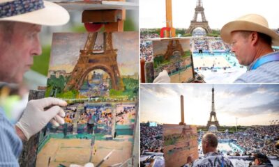 Meet the artist Peter Spens whose job is to paint beach volleyball