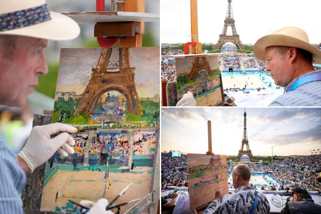 Meet the artist Peter Spens whose job is to paint beach volleyball