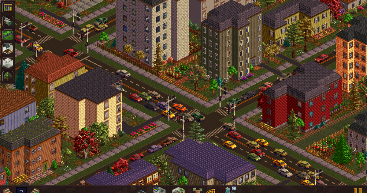 Metropolis 1998 is a fetching isometric blend of SimCity and The Sims, with customisable house interiors