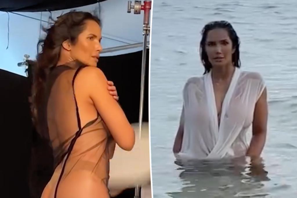 Padma Lakshmi strips down for glamorous Pirelli Calendar shoot