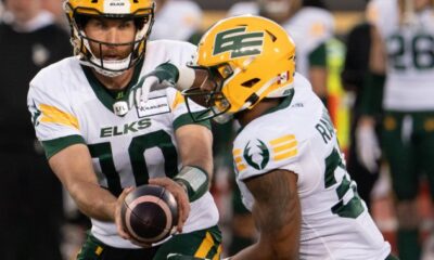 Rankin rushes for three touchdowns to power Elks to 47-22 road win over Ticats - Edmonton