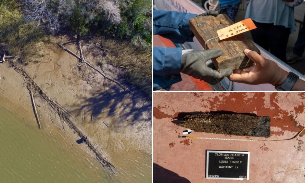 Remains of US last known slave ship, the Clotilda, buried in Alabama river to remain underwater