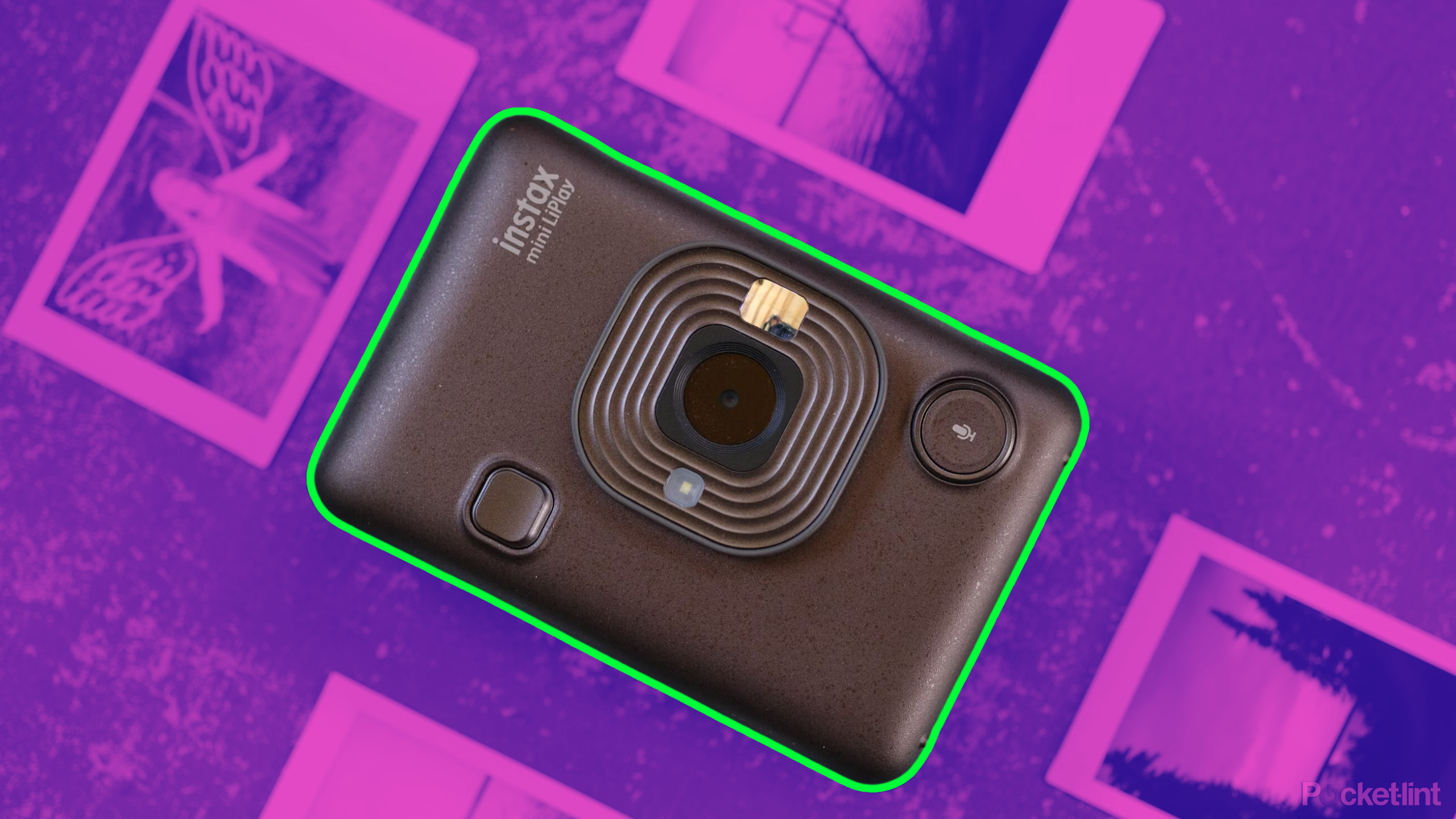 This is a digital camera with an instant film printer built-in