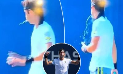 Tomas Martin Etcheverry pukes during US Open match in sweltering heat