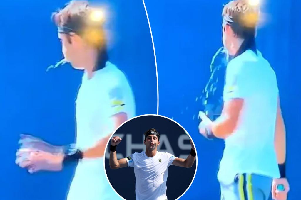 Tomas Martin Etcheverry pukes during US Open match in sweltering heat