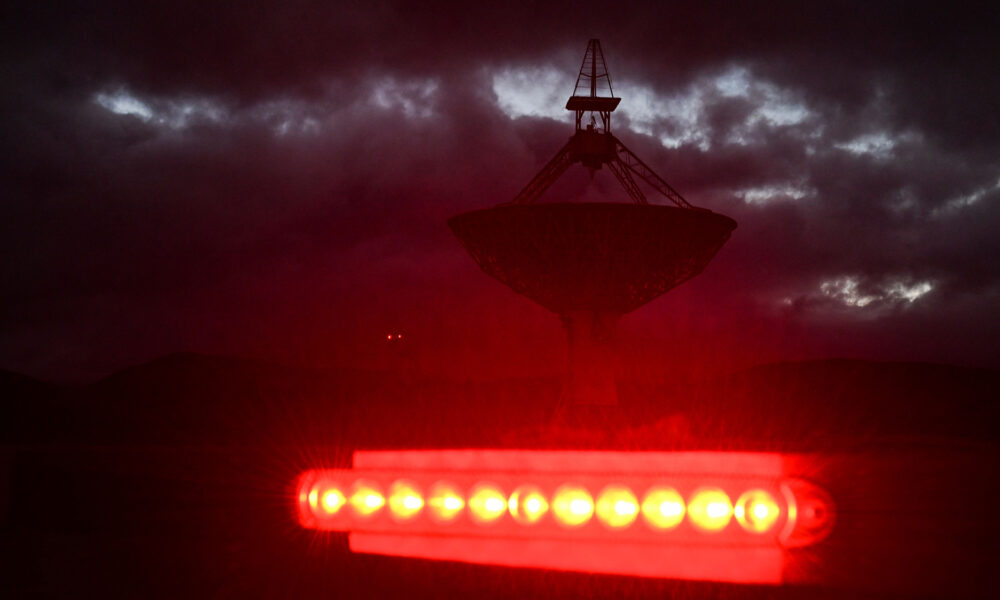 The Green Bank Observatory contains eight dishes that detect radiation from objects in space in the form of radio waves.