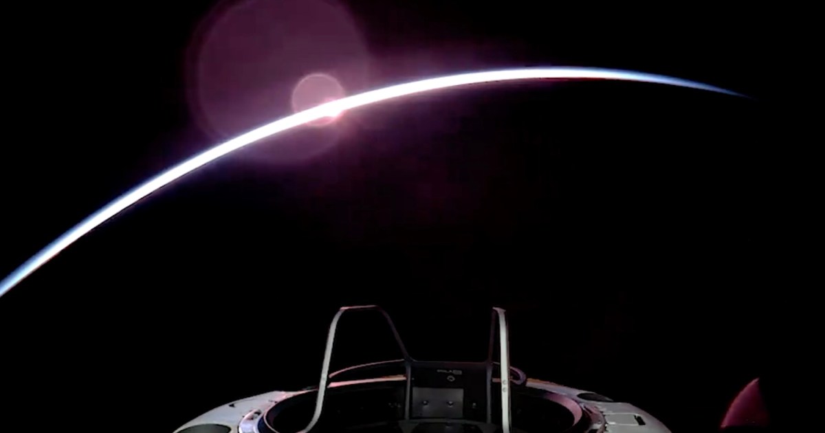 Check out this orbital sunset from a Crew Dragon way above Earth