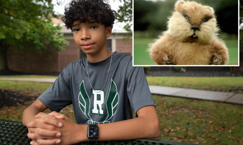 Hogwild drama unfolds as hero teen Caleb Morris thwarts unhinged groundhog's attack on jogger