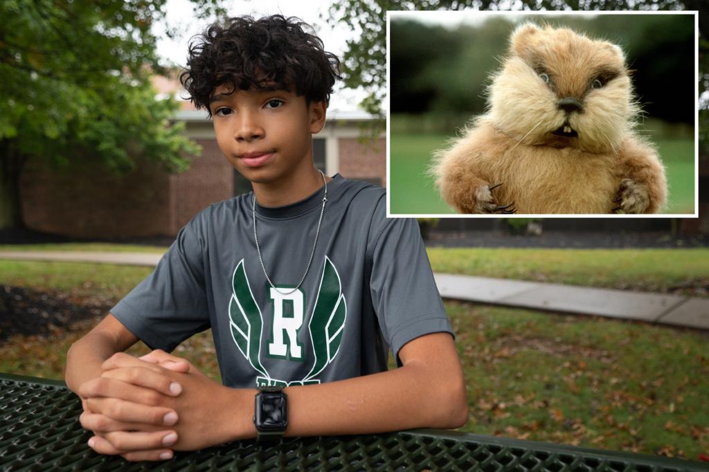 Hogwild drama unfolds as hero teen Caleb Morris thwarts unhinged groundhog's attack on jogger