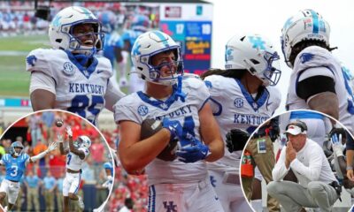 Kentucky stuns No. 6 Ole Miss for biggest road win since 1977