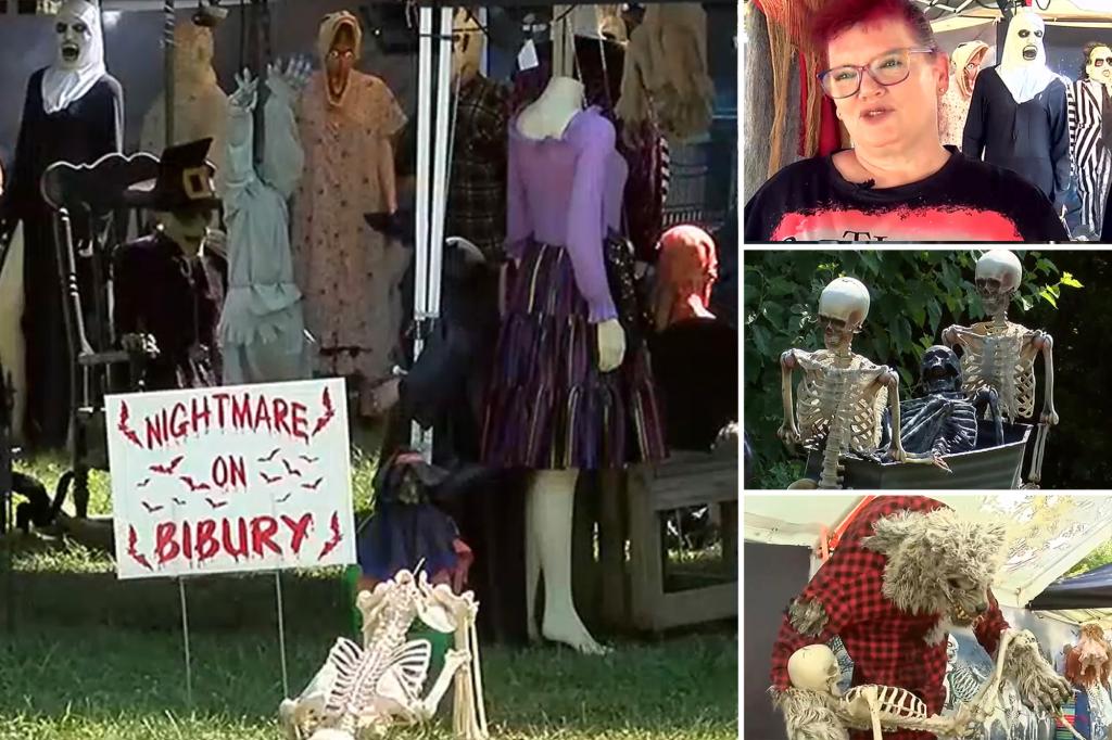 Ohio homeowner Marianne Peters faces backlash from Fairfield neighbors for setting up extravagant Halloween display in August