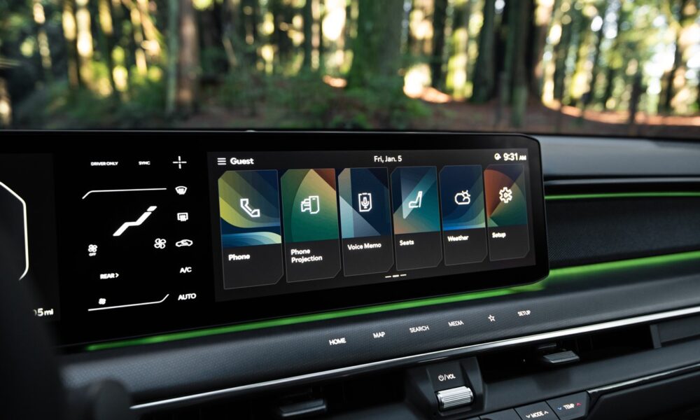 2024 EV9 dashboard screen and infotainment system