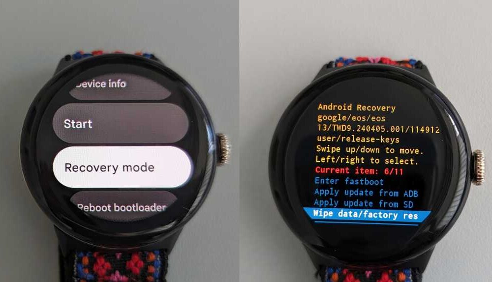 Pixel Watch Recovery Mode