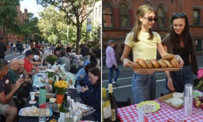 Hundreds of NYers feast together in the streets of Chelsea at ‘Longest Table’ potluck party