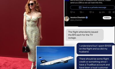 Jessica Chastain dragged after blasting JetBlue over a $15 refund