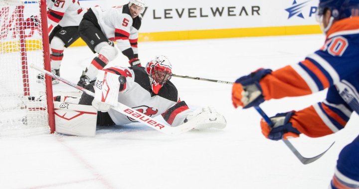 Allen nets shutout as Devils burn Oilers 3-0 - Edmonton