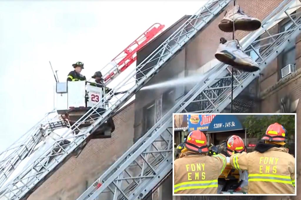 Firefighter seriously injured after falling 40 feet out window during five-alarm Manhattan fire