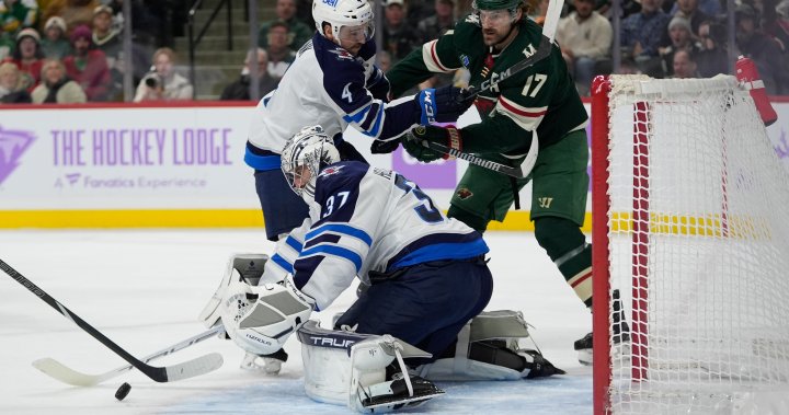 Hellebuyck, Iafallo lead Winnipeg Jets to 4-1 win in Minnesota - Winnipeg