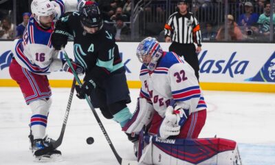 Jonathan Quick's shutout streak continues as Rangers stymie Kraken