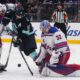 Jonathan Quick's shutout streak continues as Rangers stymie Kraken