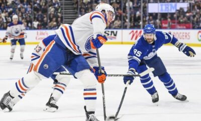 Marner scores in OT, Leafs down Oilers 4-3