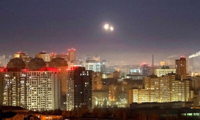 Russian drones strike buildings in Kyiv, officials say