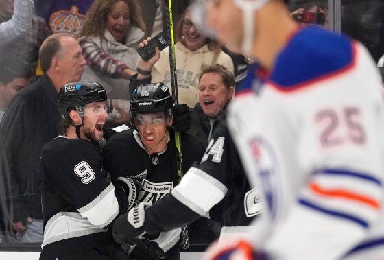 Byfield scores twice for L.A. Kings in 4-3 OT win over Edmonton Oilers - Edmonton