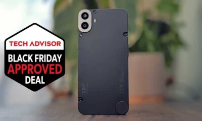 CMF Phone 1 next to Tech Advisor Black Friday Approved Deal logo