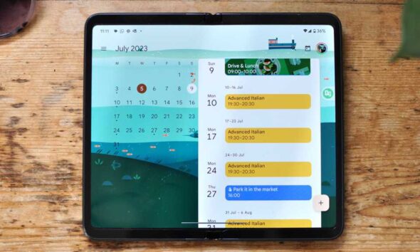 Google Pixel Fold review - Calendar