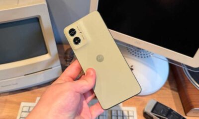 Moto G55 Rear panel at an angle