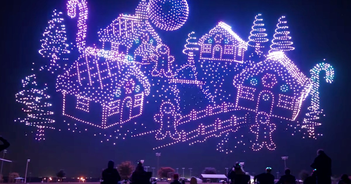 Watch this festive drone display that scored a world record