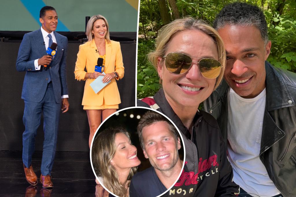 Amy Robach, T.J. Holmes wanted to model divorce announcements after Gisele Bündchen, Tom Brady