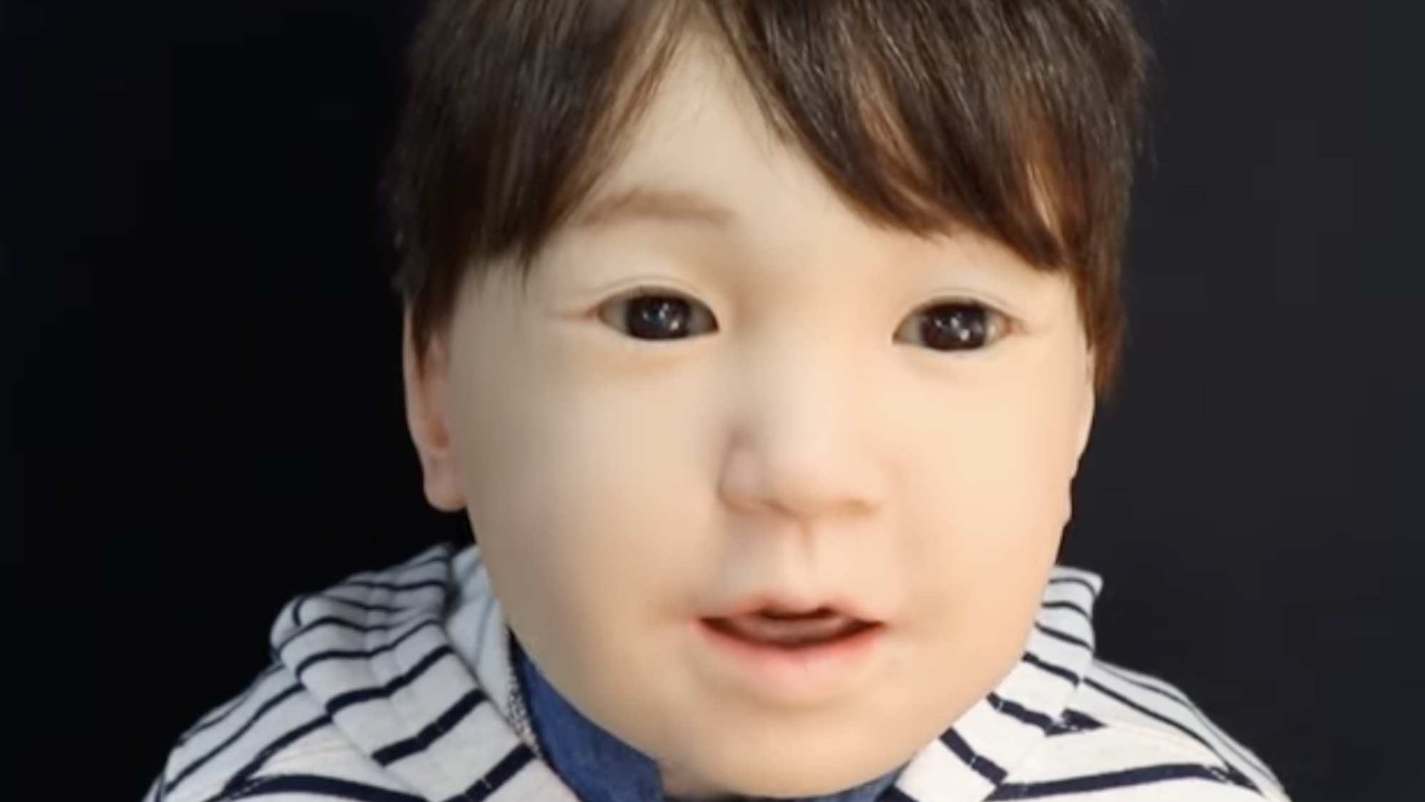 Creepy robot toddler can mimic human expressions