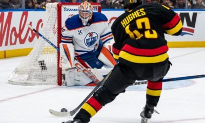 Hughes scores twice, slumping Vancouver Canucks edge Edmonton Oilers 3-2 - Edmonton