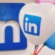 linkedin china, logo on balloons