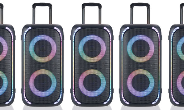 This party speaker is so big it needs wheels and a handle. Get it for just $119 right now.